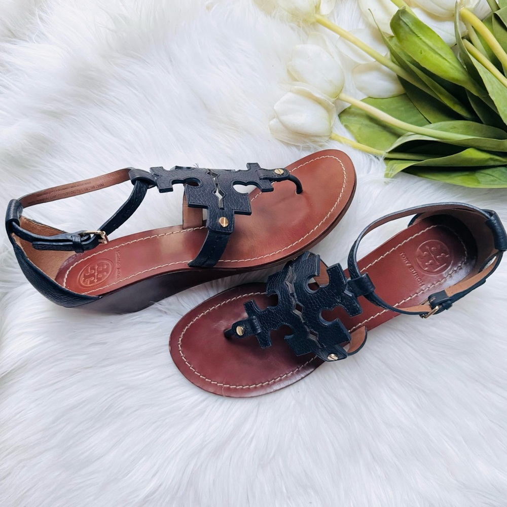 Tory Burch Chandler 50mm Wedge Sandals | Navy